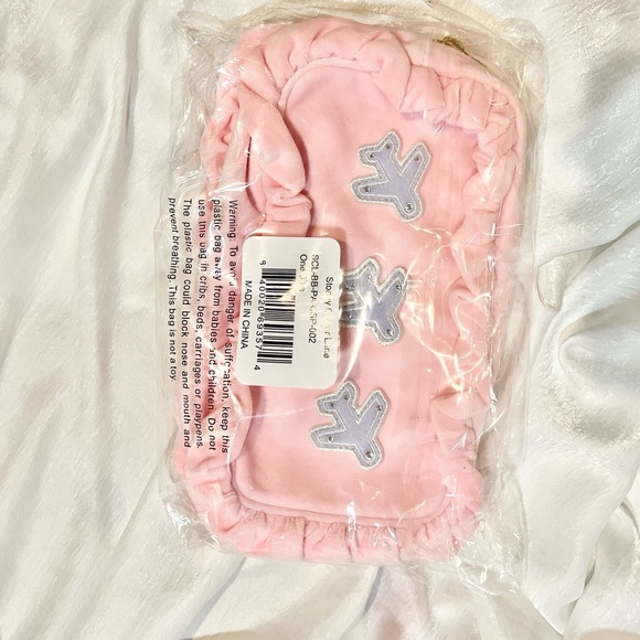 Stoney Clover Lane Airplane pre-custom Velvet Ruffle Small Pouch Sunburst NWT - Picture 1 of 2